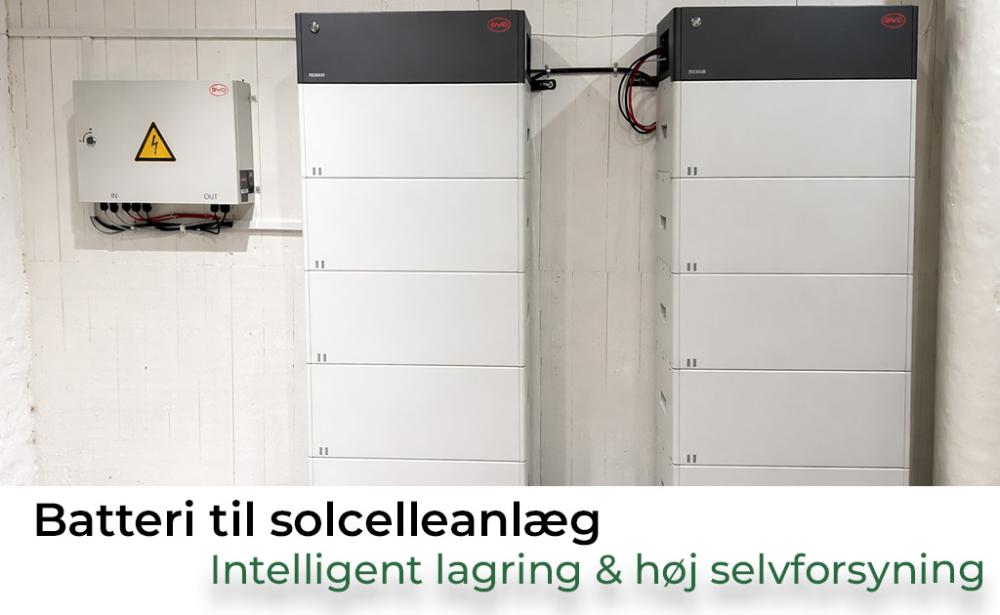 Batteri til solcelleanlæg – modulopbygget solcellebatteri med energilagring