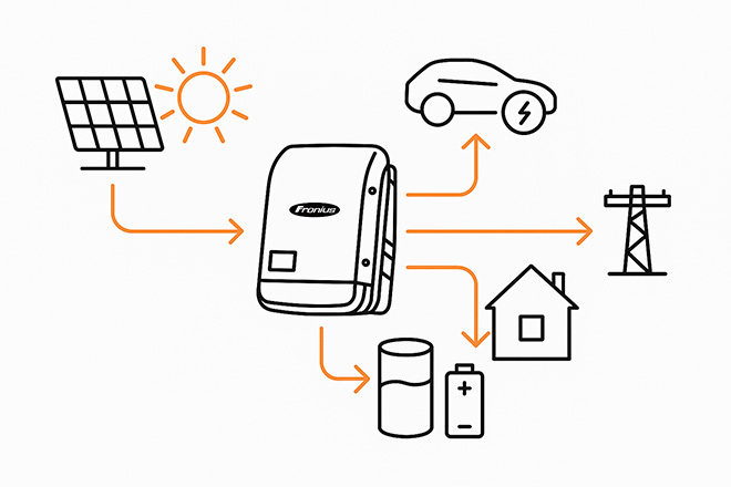 Fronius inverter til solcelleanlæg fra X-Sol Danmark