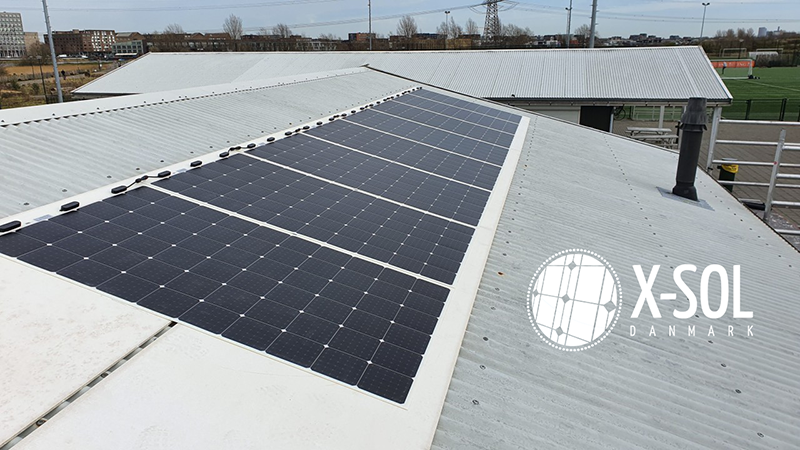 Fleksible solceller på tag