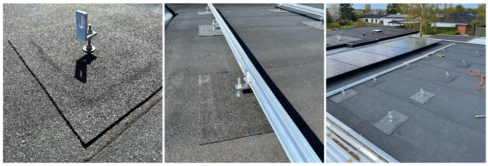 Montagesystem solceller på tagpap