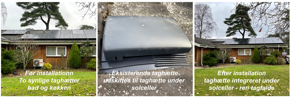 Taghætter under solceller
