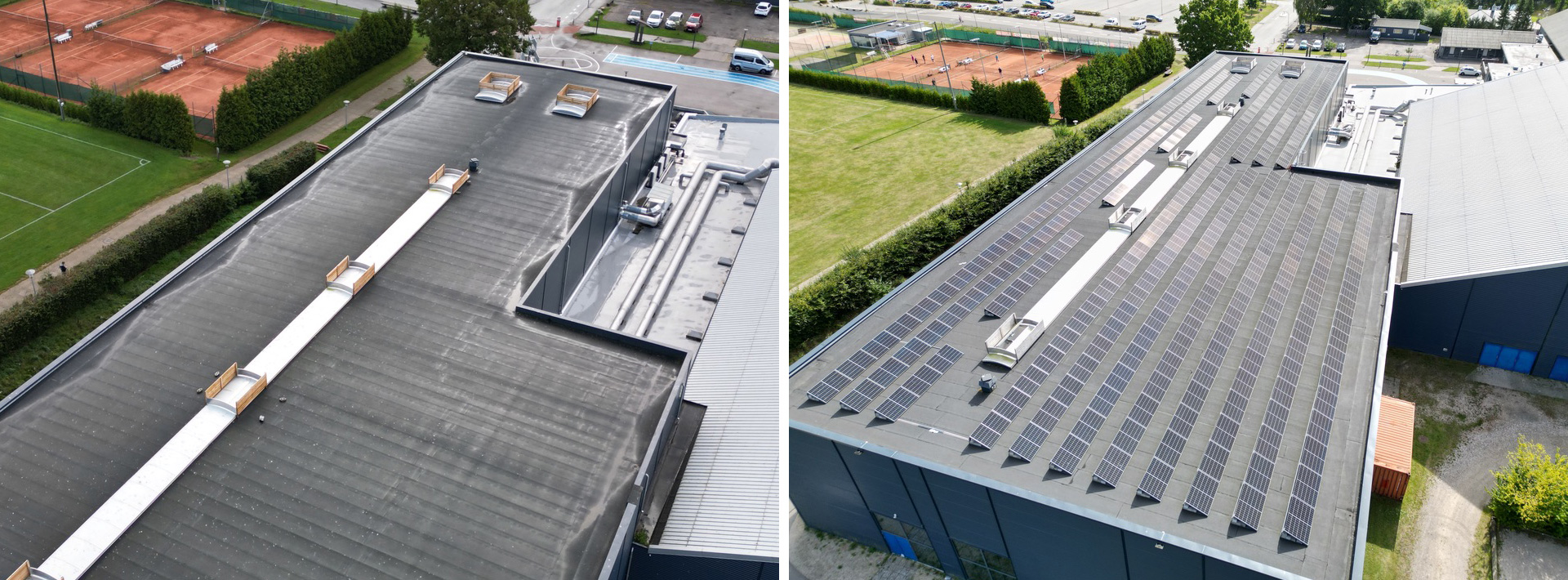 Erhvervsbygning med solcelleanlæg - rådgivning og projektering